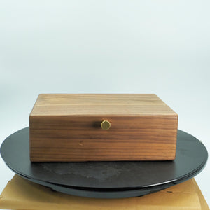 Black Walnut Jewelry Box, Double-Layer Multi-Compartment Storage for Necklaces, Watches & Rings