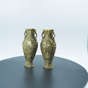 Pairs of Little Lady Miniature Vase Ornament, Exquisitely Crafted Hollow Mini Flower Vase