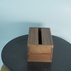 Handmade Solid Walnut Tissue Box Cover, Minimalist Wood Decor