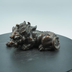 Pure Copper Pixiu, Single-Horned Auspicious Beast, Antique Collectible Pair Paperweight Gift