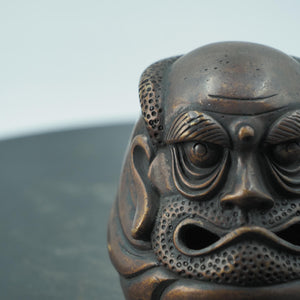 復古銅製達摩菩提達摩像，迷你香爐家居裝飾，優雅銅雕