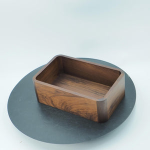 Handcrafted Black Walnut Wooden Box: Minimalist Desk Organizer