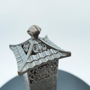 Copper Heart Sutra Incense Burner: Antique-Style Standing Altar Decor