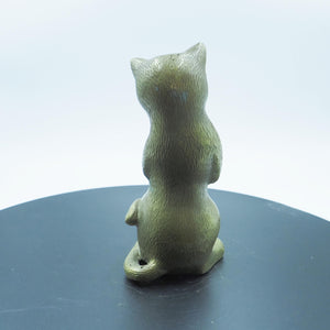 Copper Cat Figurine: Rustic Clarinet Player