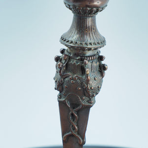 Antique-Style Copper Vajra of Mahakala: Tibetan Buddhist Ritual Object