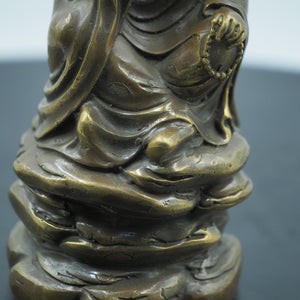 Solid Copper Daruma Buddha Statue: Zen Home Decor Collectible