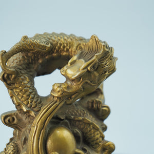 Antique Style Copper Dragon Seal: "Dragon Ruling the World" Collectible