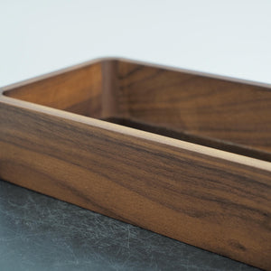 Walnut Glass Tray, Handmade Wooden Display Box, Elegant Tabletop Organizer