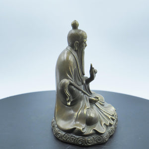 Pure Copper Tai Shang Lao Jun Statue: Taoist Home Altar Figurine