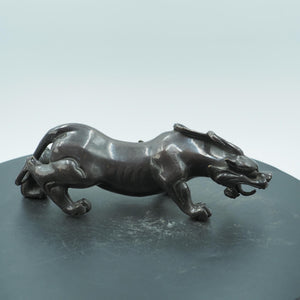 Pure Brass Pixiu, Auspicious Wealth-Attracting Mythical Beast, Decorative Craft Ornament