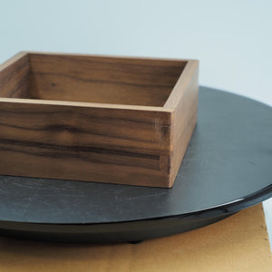 Handmade Solid Walnut Wood Box, Desk Tray Organizer