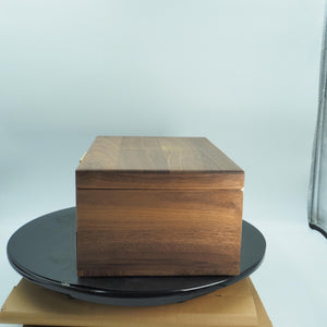North American Black Walnut Double-Layer Jewelry Box, Integrated Multi-Storage Design