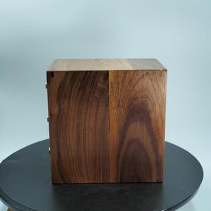 Handcrafted Black Walnut 3-Drawer Box, Solid Wood Desktop Organizer