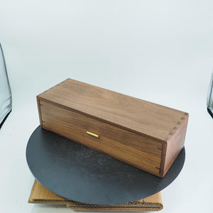 Handmade Black Walnut Drawer Box, Minimalist Desk Organizer