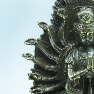 Pure Copper Thousand-Hand Guanyin Statue: Home Altar Decor