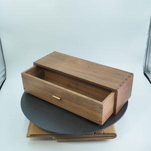 Handmade Black Walnut Drawer Box, Minimalist Desk Organizer
