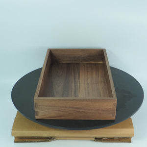 Handcrafted Walnut Wooden Tray, US Black Walnut Organizer Box, Minimalist Desk Storage