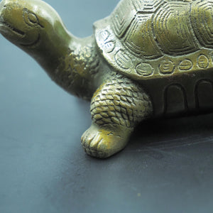 Pure Copper Tortoise Figurine, Classic Longevity Copper Ornament, Durable Brass Turtle Decoration