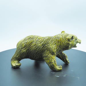 Brass Polar Bear Figurine, Detailed Fur Texture, Majestic and Powerful Pose