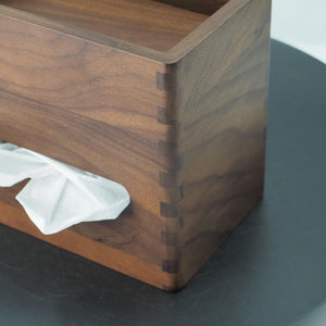 Handcrafted Solid Walnut Tissue Box | Luxury Wooden Tissue Holder for Home & Office
