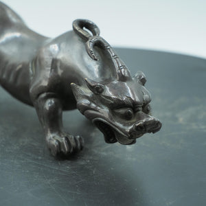 Pure Brass Pixiu, Auspicious Wealth-Attracting Mythical Beast, Decorative Craft Ornament