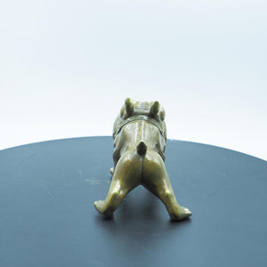 Pure Copper French Bulldog Statue, Handcrafted Decorative Art Piece