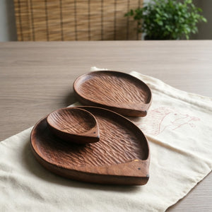 Cute Hedgehog Shape Black Walnut Wood Serving Tray – Solid Wood Whole Piece Display Tray for Coffee Table Home Decor