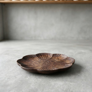 Handmade Hammered Black Walnut Wood Round Plates – 3 Options for Home Decor & Serving Dishes