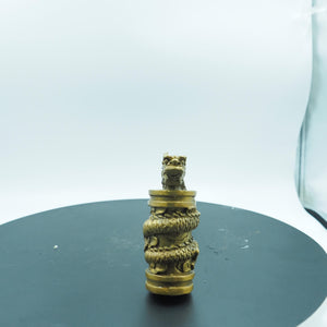 Embossed Dragon Head Copper Hammer - Gold Auspicious Lucky Hammer