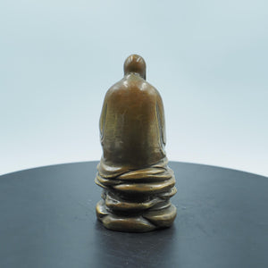 Solid Copper Daruma Buddha Statue: Zen Home Decor Collectible