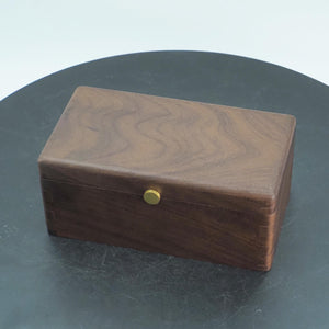Multi-Compartment Black Walnut Jewelry Box, Elegant Storage for Earrings, Rings & Bracelets