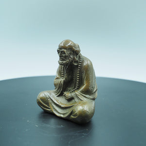 Zen Dharma Master Solid Brass, Sand Monk Ornament, Antique Brass Collection