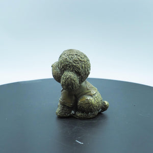 Miniature Brass Poodle Figurine, Adorable Collectible Pet Ornament, Exquisite Small Animal Decoration