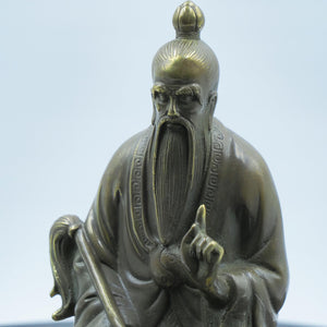 Pure Copper Tai Shang Lao Jun Statue: Taoist Home Altar Figurine
