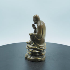 Solid Copper Daruma Buddha Statue: Zen Home Decor Collectible