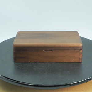 Multi-Compartment Black Walnut Jewelry Box, Elegant Storage for Earrings, Rings & Bracelets