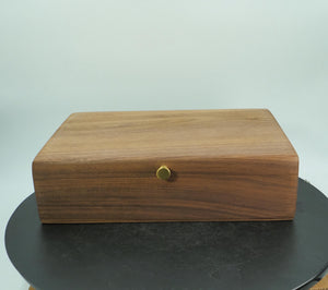 Black Walnut Double-Layer Jewelry Box, Multi-Compartment Storage Organizer