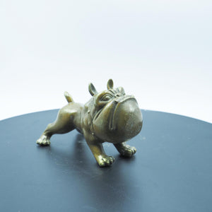 Pure Copper French Bulldog Statue, Handcrafted Decorative Art Piece