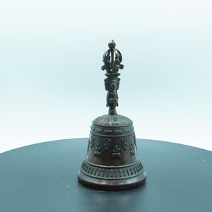 Brass Taoist Ritual Bell: Vajra Trident Design, Crisp Sound