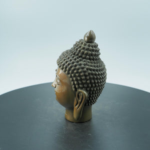Copper Shakyamuni Buddha Head Statue - Zen Buddhist Decor