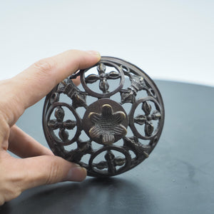 Antique Copper Lotus Incense Burner - Buddha Offering, Jewelry Box