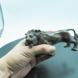 Solid Copper Male Lion Ornament, Exquisite Craftsmanship Living Room Decoration