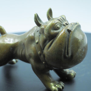 Pure Copper French Bulldog Statue, Handcrafted Decorative Art Piece