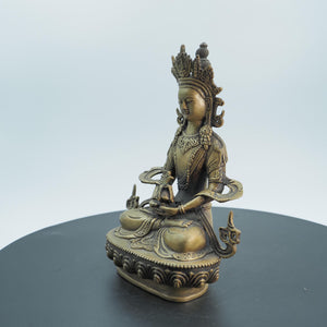 純銅藏傳佛教長壽佛像，菩薩佛母像，金剛薩埵銅像