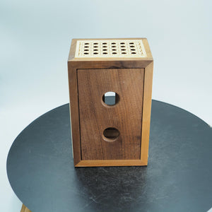 Walnut Rattan Tissue Box Cover, Handmade Wooden Tissue Holder, Nordic Style Decorative Napkin Case, American Black Walnut Tissue Dispenser