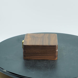 Mini Black Walnut Jewelry Box, Exquisite Travel-Friendly Design, Portable Jewelry Organizer