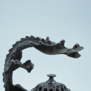Pure Copper Dragon Incense Burner: Antique-Style Aromatic Ornament