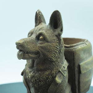 Copper Shepherd Dog Pen Holder: American Desk Organizer