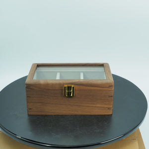 Black Walnut 3-Slot Watch Storage Box, Silk Cushion Pillows, Luxury Dustproof Watch Case