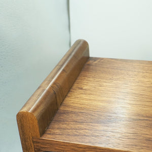 Handmade Two-Tier Walnut Wood Display Shelf, Solid Black Walnut Organizer, Minimalist Tabletop Storage Rack